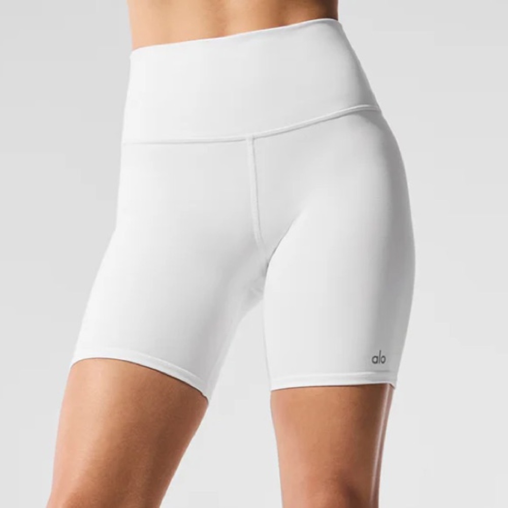 ALO White Bike Shorts